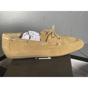 Marc Fisher LTD Boat Shoes Womens Size 7.5 Medium Natural Uleena Suede Loafers